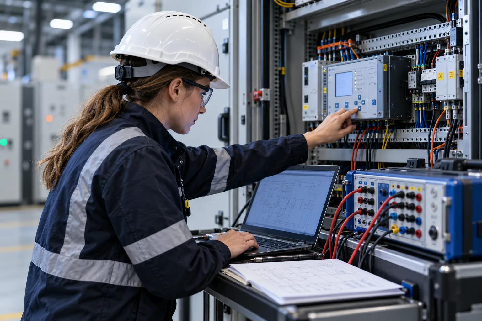 Loss of Mains protection relay testing and RoCoF assessment