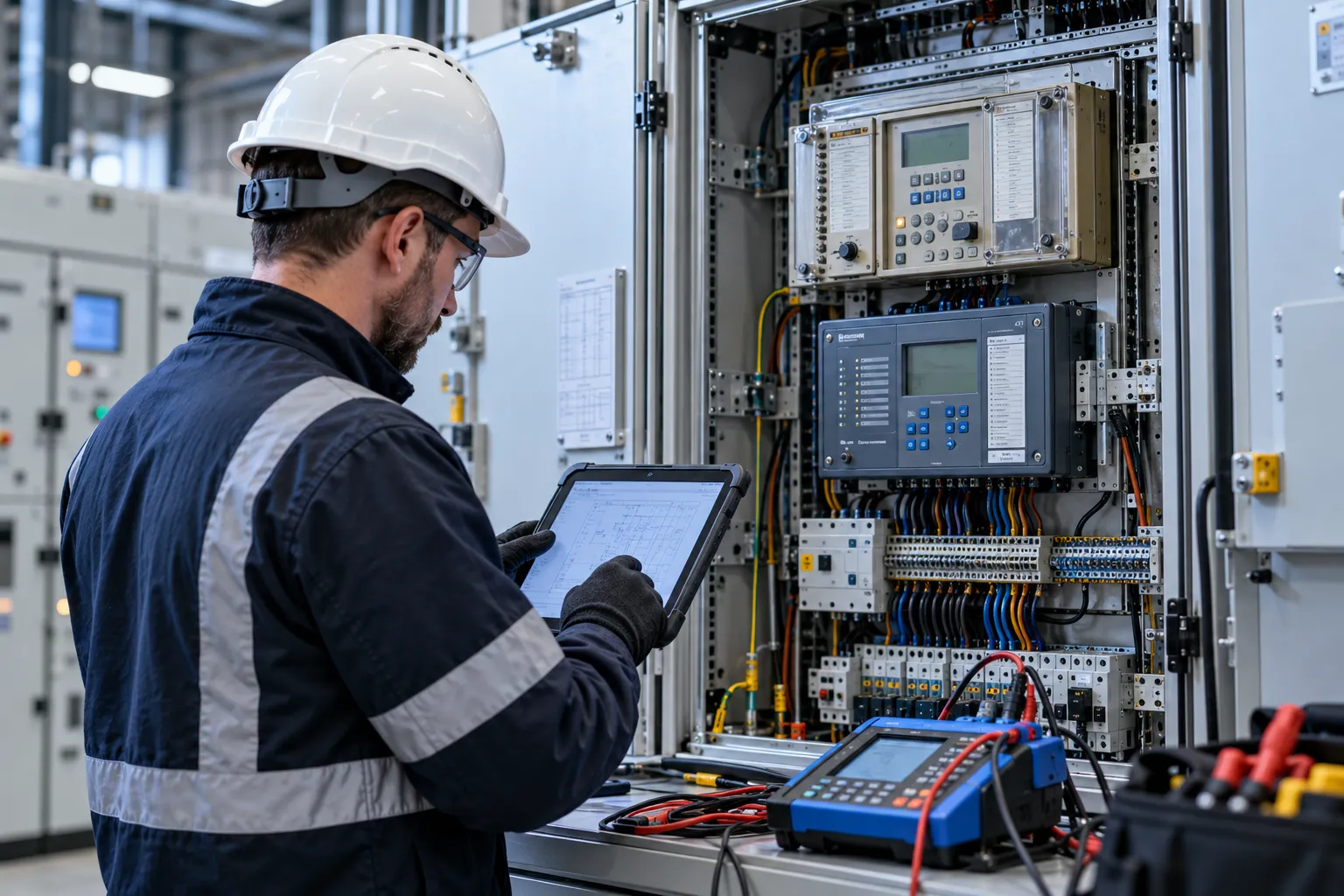 Site investigation of an existing protection relay installation