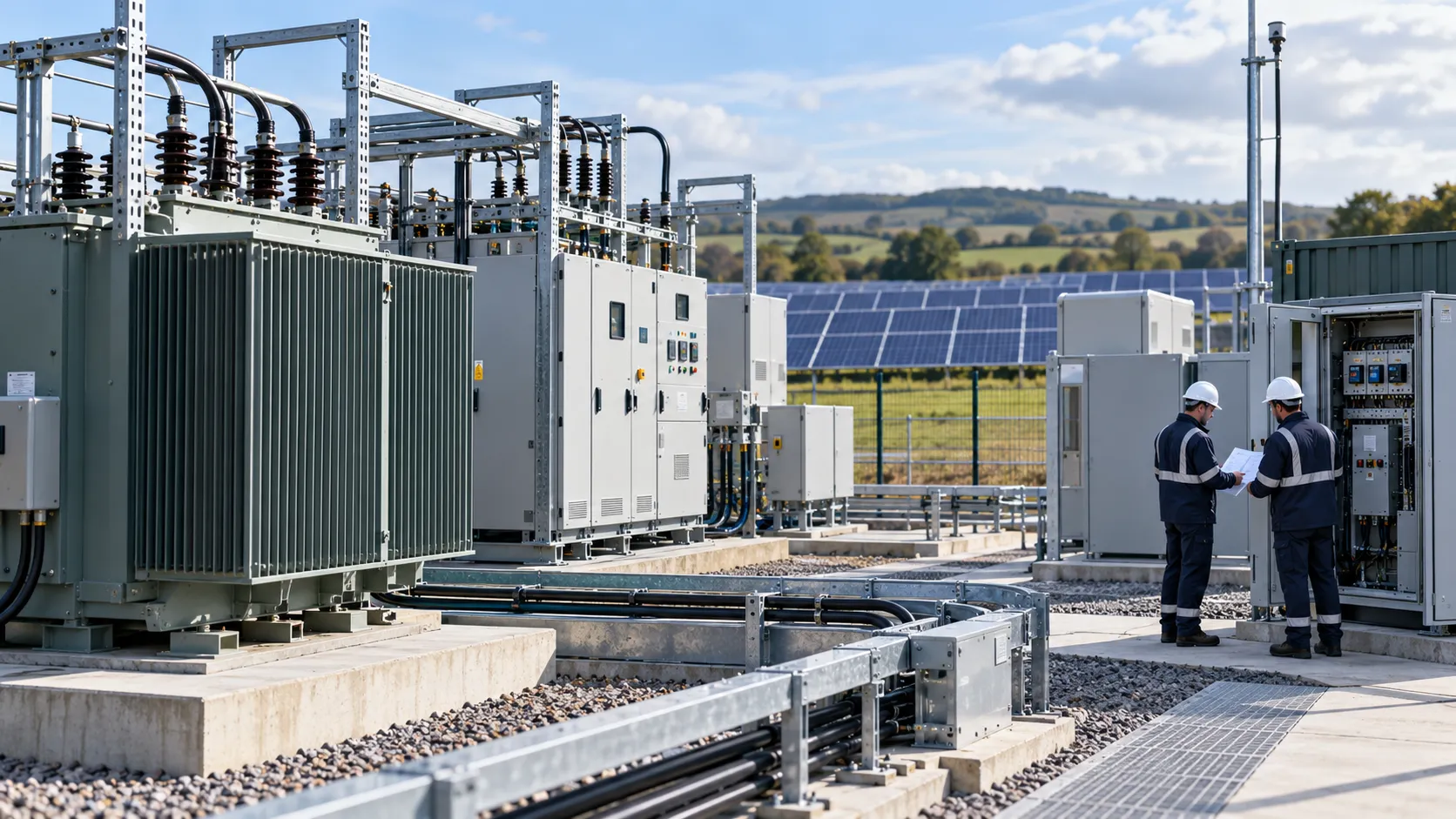 UK grid connection and DNO infrastructure associated with relay upgrade works